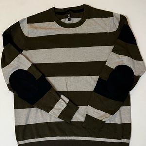 Men’s Nordstrom 14th & Union Casual Pullover Elbow Patch Varsity Sweater Size XL